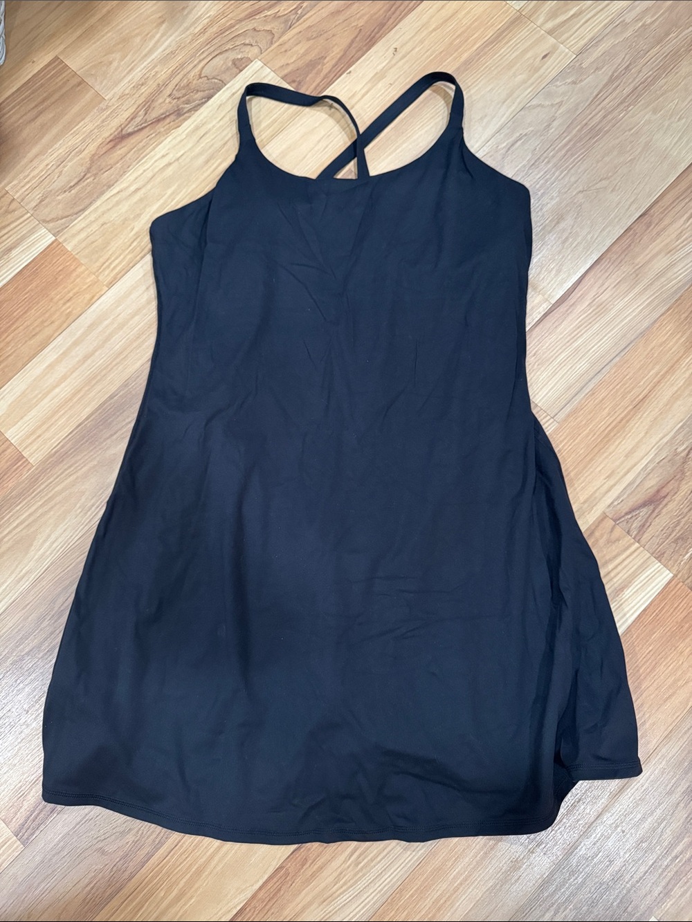 HALARA Black Active Dress with Built-In Shorts and Bra XL -LONG